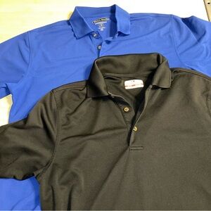 2 Mens Medium Polo Shirt Bundle Pebble Beach Performance Grandslam Lot